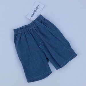 NWT Charlie Rocket Blue Chambray Shorts 18/24 M